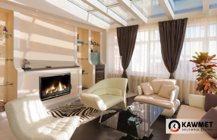 Lareira em ferro fundido